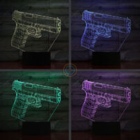 Acrylic Desk Lamp Firearm Deco Night Light