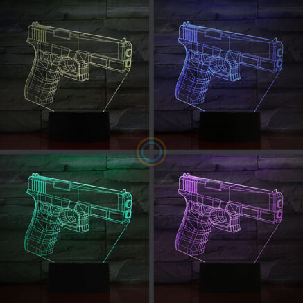 Acrylic Desk Lamp Firearm Deco Night Light
