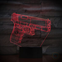 Acrylic Desk Lamp Firearm Deco Night Light