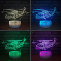 Acrylic Desk Lamp Military Helicopter Lamp