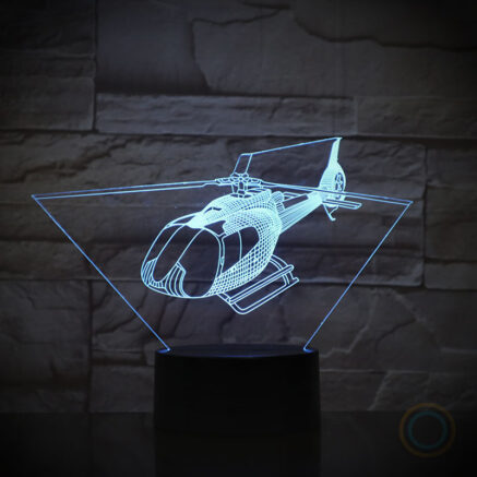 Acrylic Helicopter Night Light Illusion Lamp