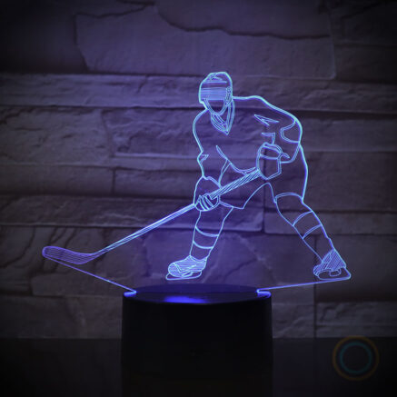 Acrylic LED Lamp Ice Hockey Player