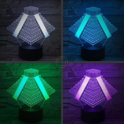 Ancient Mayan Pyramid Desk Lamp LED Light