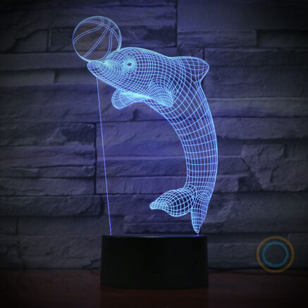 Aquarium Dolphin Night Light Playing with Ball