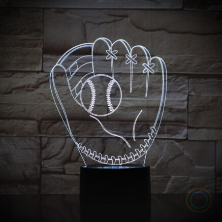 Baseball Glove Desk Lamp Acrylic Night Light