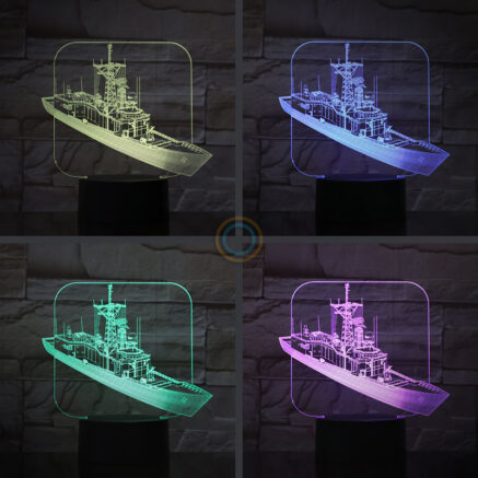 Battle Cruiser Night Light Battleship Lamp