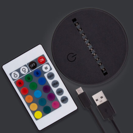 Classic Lamp Base Takes USB Power with Remote Control