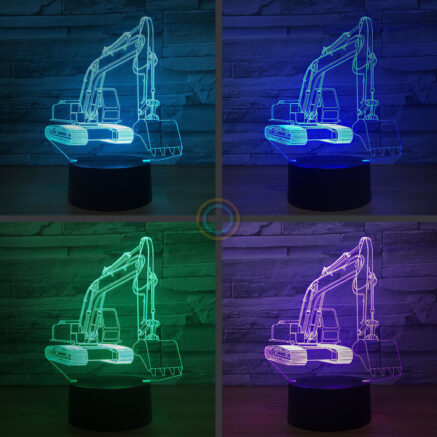 Crawler Excavator Night Light Kids Lamp