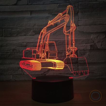 Crawler Excavator Night Light Kids Lamp