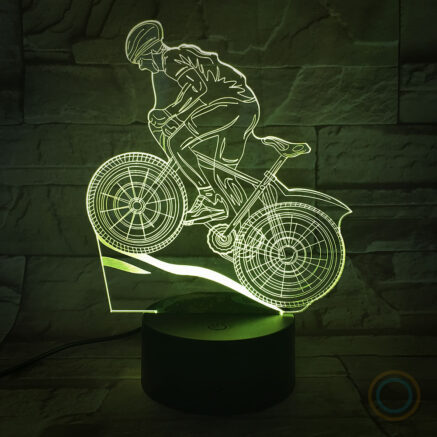 Cyclist Table Lamp Mountain Bike Night Light