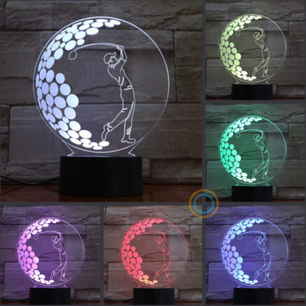 Desk Lamp Golf Player Kickoff Open Ball