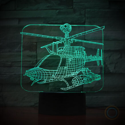 Desk Lamp Helicopter Night Light RGB LED