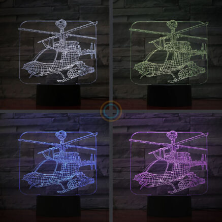 Desk Lamp Helicopter Night Light RGB LED