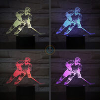 Desk Lamp Ice Hockey Player Night Light