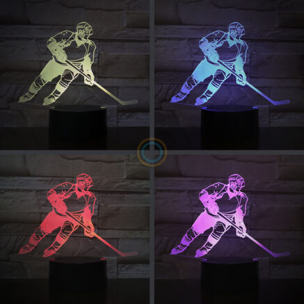 Desk Lamp Ice Hockey Player Night Light
