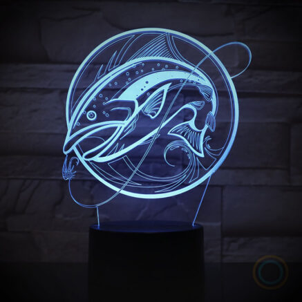 Desk Lamp Night Light for Fishing Lovers