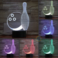 Desk Sign Bowling LED Night Light