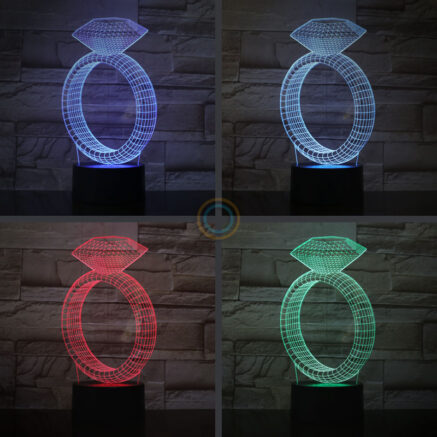 Diamond Ring Desk Light Optical Lamp