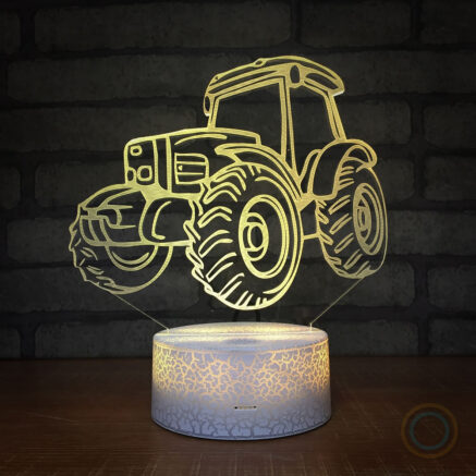 Farm Tractor Night Light Touch Desk Lamp Warm