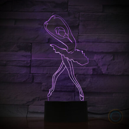 Female Ballet Dancer Table Lamp Acrylic LED