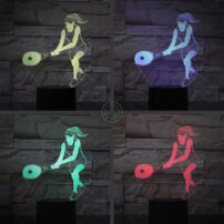 Female Tennis Player Desk Lamp LED Light
