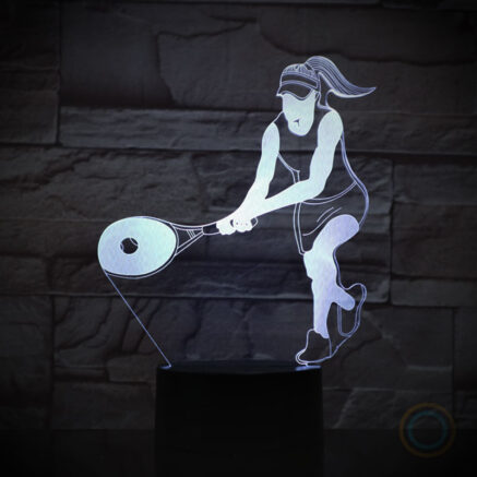Female Tennis Player Desk Lamp LED Light