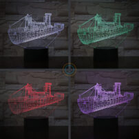 Fish Boat Desk Lamp Acrylic Night Light