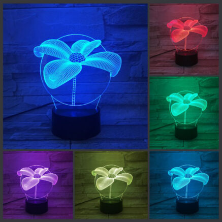 Four-Petal Flower Lamp Optical Night Light