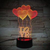 Hearts Desk Lamp Love LED Night Light