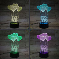 Hearts Desk Lamp Love LED Night Light