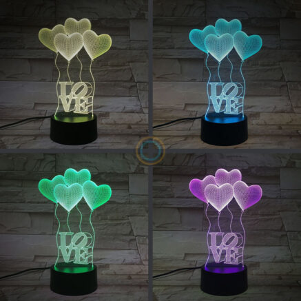Hearts Desk Lamp Love LED Night Light