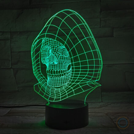 Hooded Skull Party Light LED Lamp