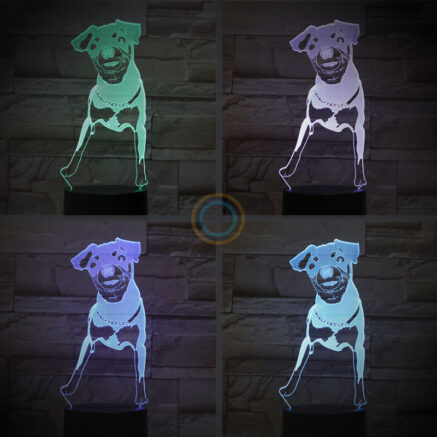 Jack Russell Terrier Dog Desk Lamp RGB Lights