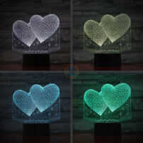 LED Hearts Night Light Romantic Desk Lamp