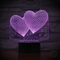 LED Hearts Night Light Romantic Desk Lamp