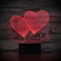LED Hearts Night Light Romantic Desk Lamp