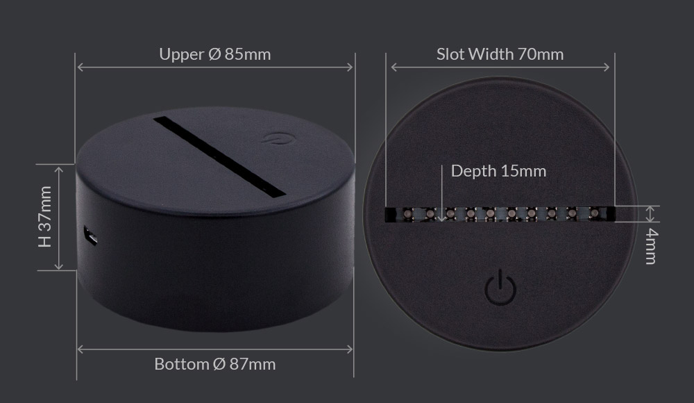 Classic Lamp Base Measurements Dimensions