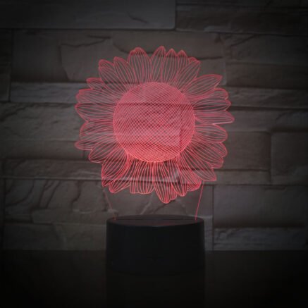 Helianthus Sunflower Desk Lamp Red