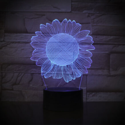 Helianthus Sunflower Desk Lamp Blue Color