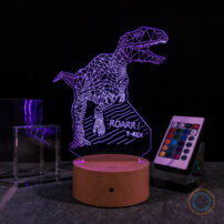 Purple Color Roarr T-Rex Desk Lamp Modern Dinosaurs Light