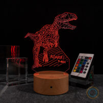 Red RGB LED Roarr T-Rex Desk Lamp Modern Dinosaurs Light