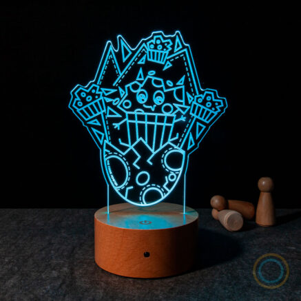 Doodle Cookie Monster Night Light Cyan