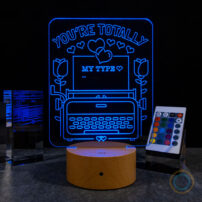 Romantic Acrylic Light Blue Color You're Totally My Type