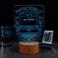 Romantic Acrylic Light Cyan Color You're Totally My Type