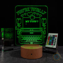 Romantic Acrylic Light Green Color You're Totally My Type