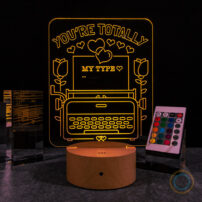 Romantic Acrylic Light RGB Warm Color You're Totally My Type
