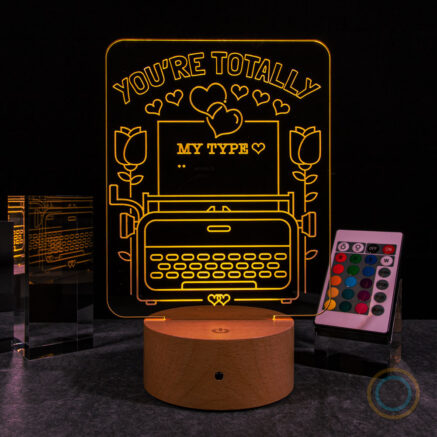 Romantic Acrylic Light RGB Warm Color You're Totally My Type