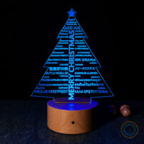 Blue Color Merry Christmas Tree of Wishes Text
