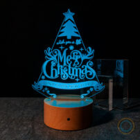 Cyan Vintage Christmas New Year Lamp