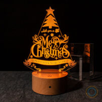 Orange Vintage Christmas New Year Lamp